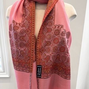 Beautiful Pink Kashmiri Pashmina Stole Scarf Wrap Shawl